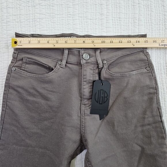 Vintage Genes Black Jeans Men's 30W 30L Gray French Terry Denim Stretch NWT - Picture 3 of 14